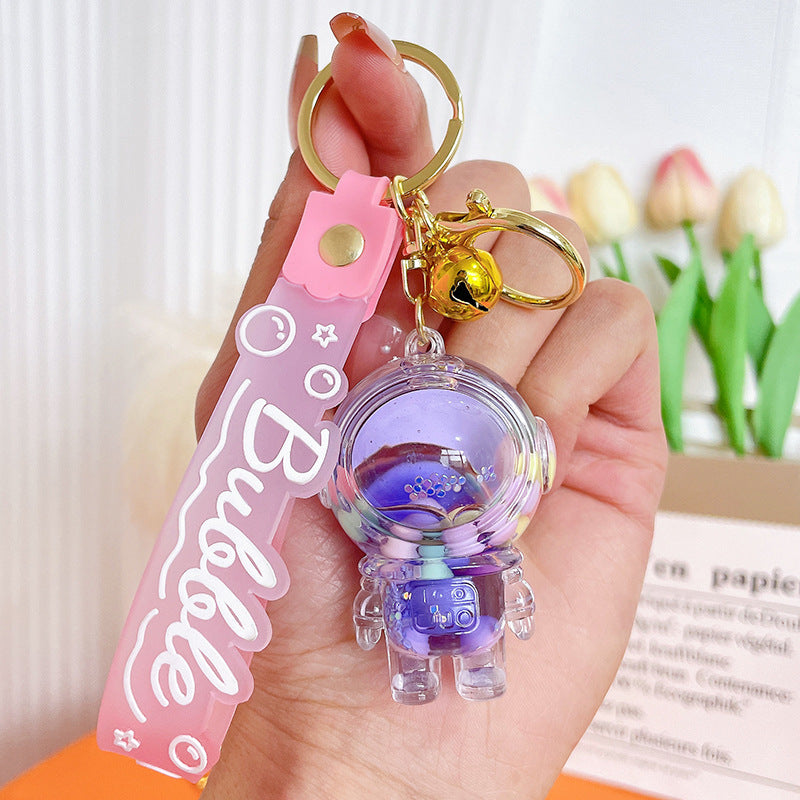 Wholesale Acrylic Astronaut Liquid Quicksand Key Chain